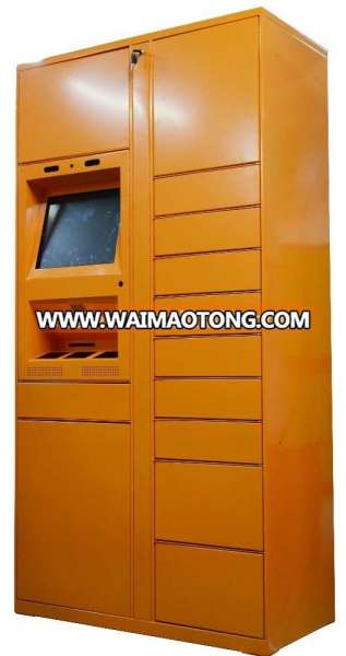 Smart self-service parcel locker cabinet, electronic barcode/PIN code parcel locker